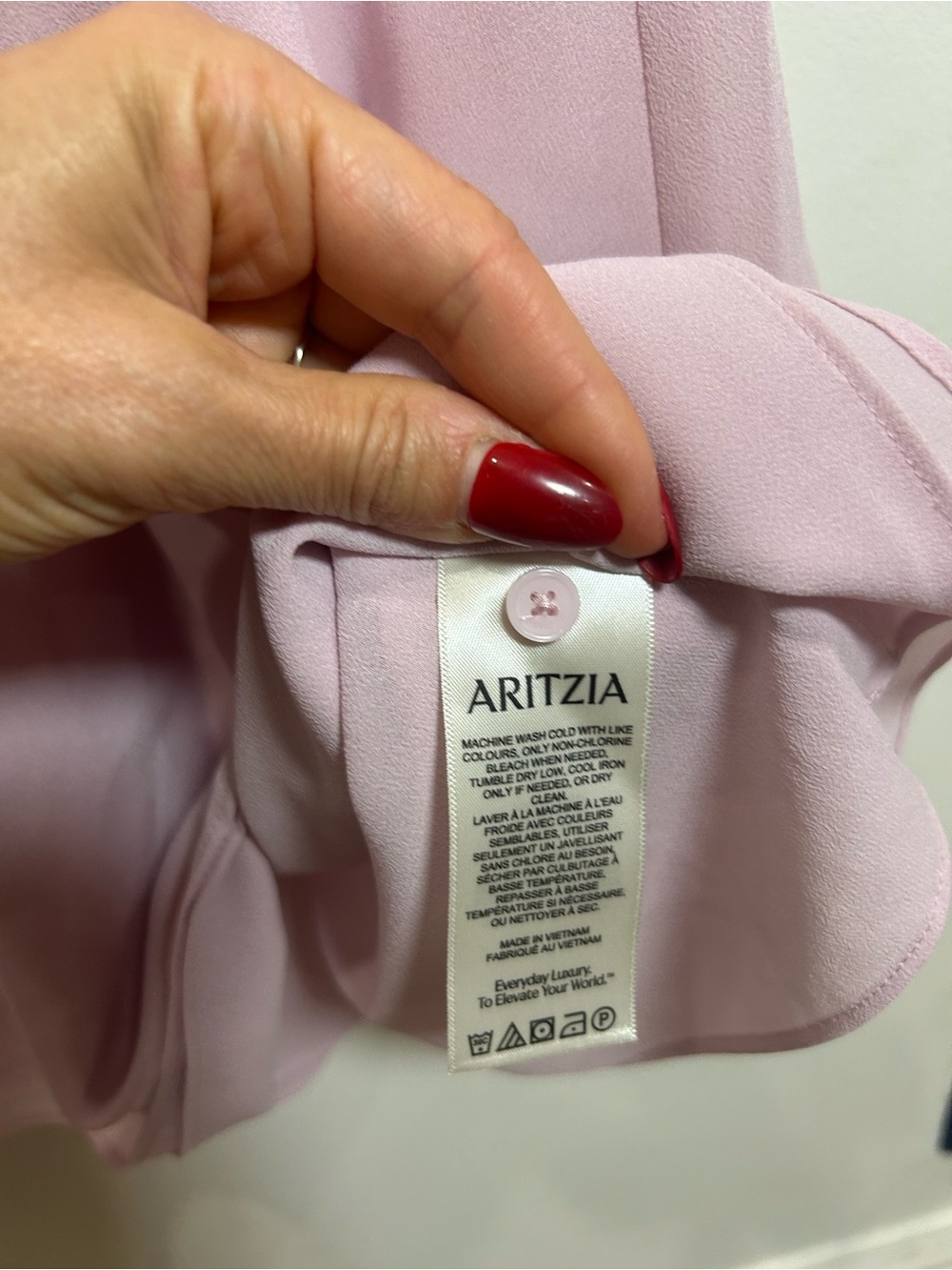 NEW Babaton Aritzia Hopper Maxi Dress Sz S Dusty Pink Tie Neck Chiffon Ethereal - Picture 11 of 15